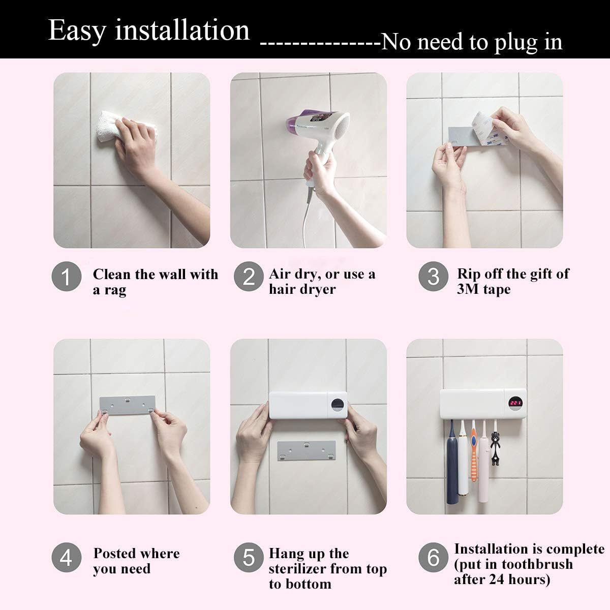 BLEU PUR – PORTE-BROSSES STÉRILISANT UV