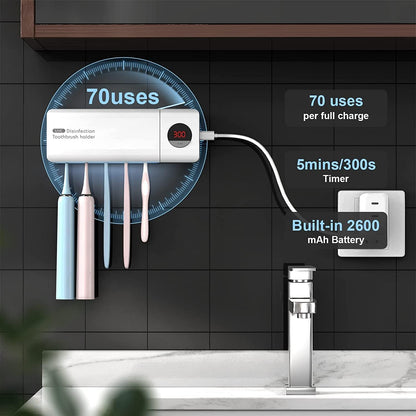 BLEU PUR – PORTE-BROSSES STÉRILISANT UV